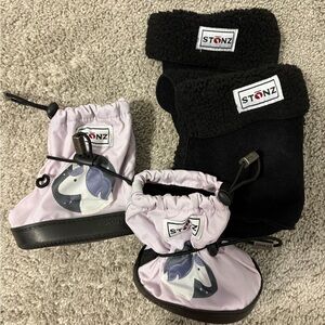 Stonz Black Puffer Baby Bootie